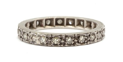 Lot 39 - A white gold diamond eternity ring