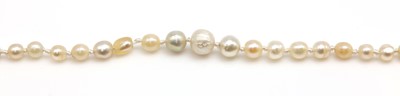 Lot 156 - A single row graduated pearl necklace