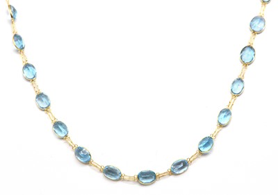 Lot 327 - A blue topaz necklace