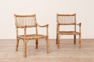 Lot 149 - A pair of bamboo armchairs