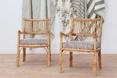 Lot 149 - A pair of bamboo armchairs