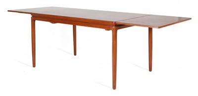 Lot 544 - A Danish teak draw-leaf dining table