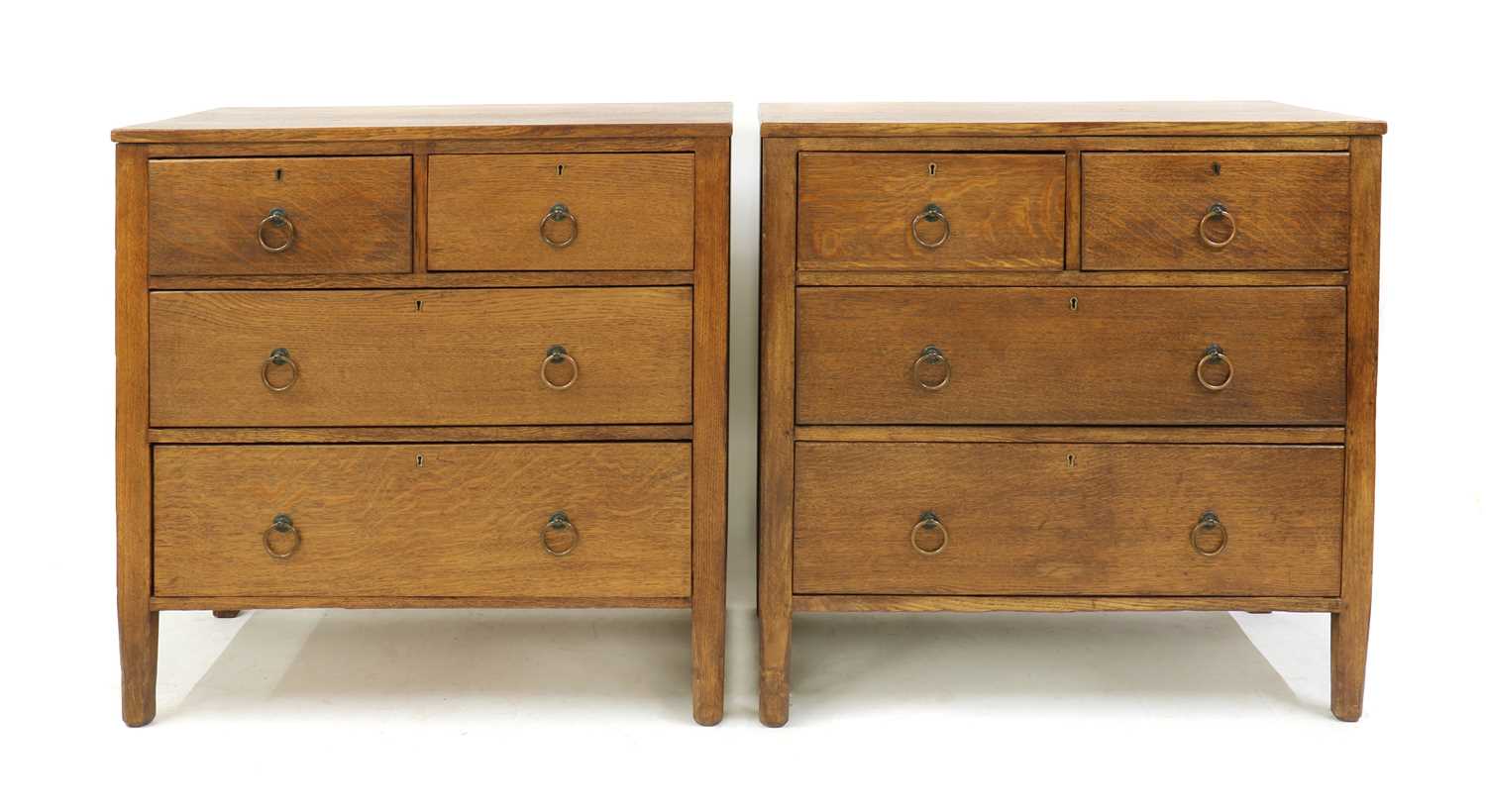 Lot 49 - A pair of Arts and Crafts oak chests