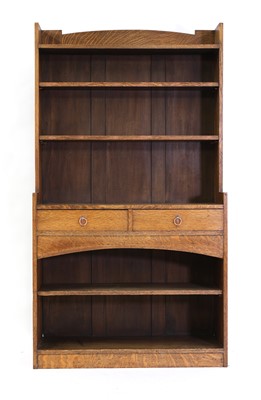 Lot 64 - An Arts and Crafts oak open bookcase
