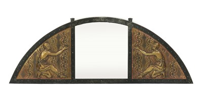 Lot 203 - An Art Deco copper and wrought iron overdoor