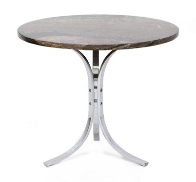 Lot 457 - A modern marble and chrome side table