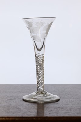 Lot 290 - A Jacobite wine glass