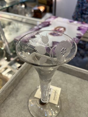 Lot 290 - A Jacobite wine glass