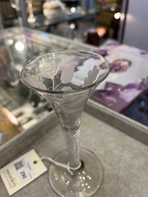 Lot 290 - A Jacobite wine glass