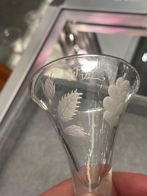 Lot 290 - A Jacobite wine glass