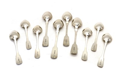 Lot 21 - A set of silver Victorian dessert spoons