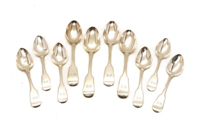 Lot 21A - A set of silver Victorian dessert spoons