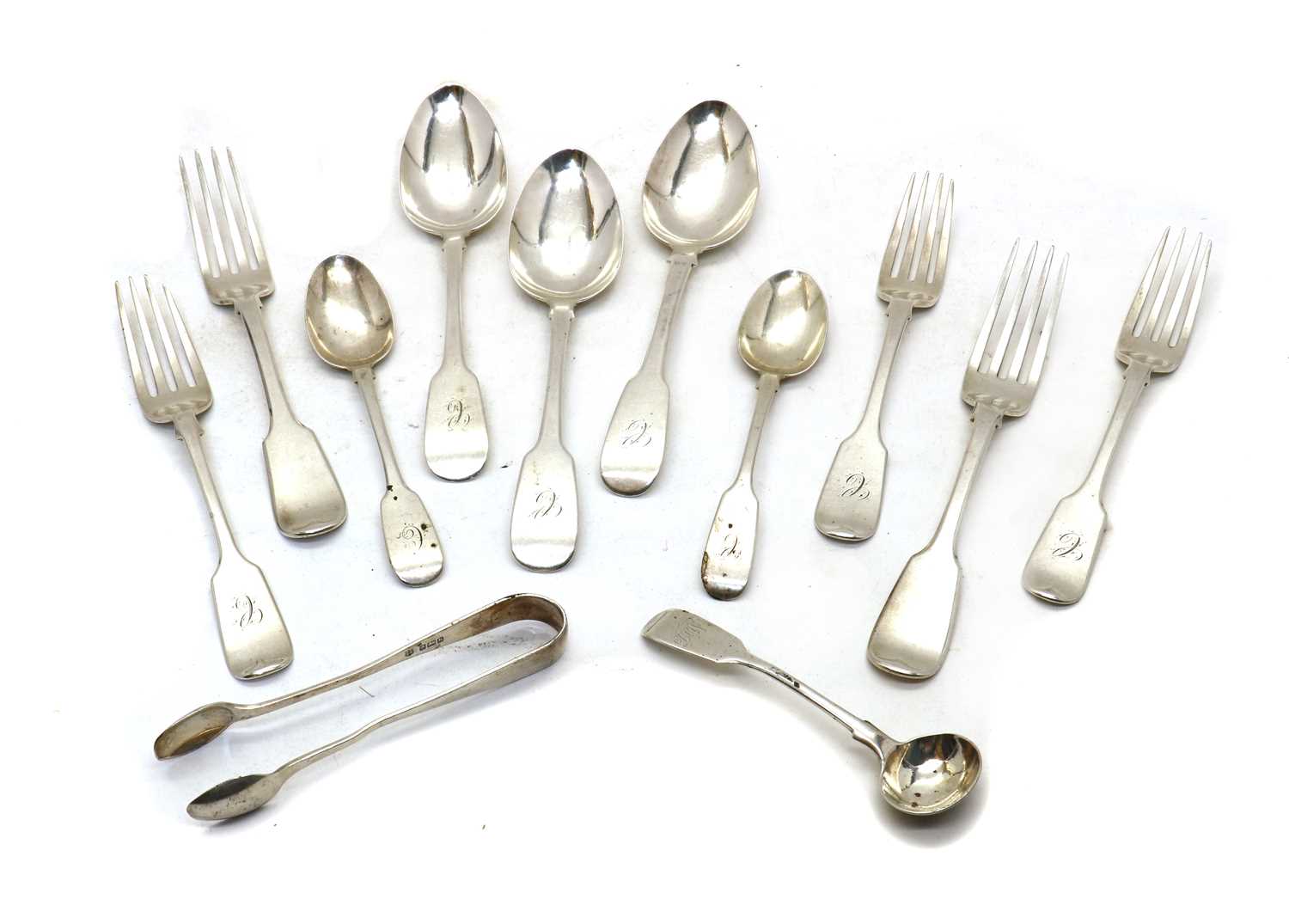 Lot 23 - A collection of silver flatware