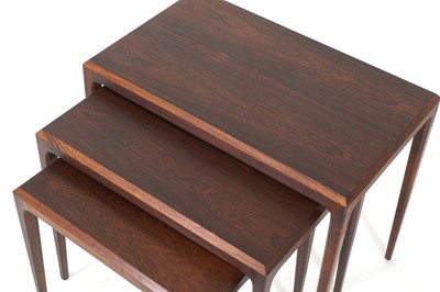 Lot 557 - A Danish rosewood nest of tables
