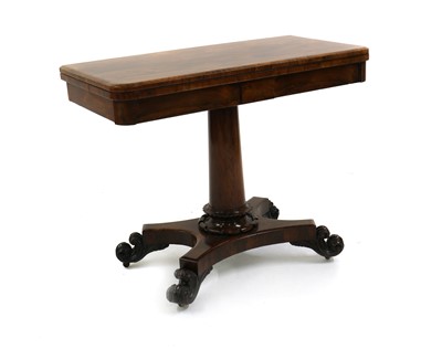 Lot 312 - A William IV rosewood pedestal card table