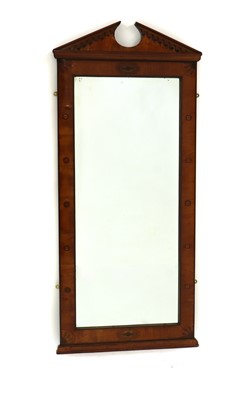 Lot 297 - A Biedermeier style satin birch mirror