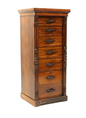 Lot 314 - A William IV rosewood Wellington chest