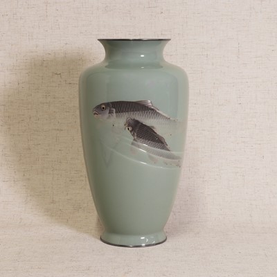 Lot 194 - A Japanese cloisonné vase