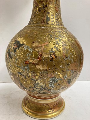 Lot 95 - A large Japanese Satsuma ware vase