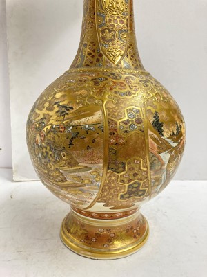 Lot 95 - A large Japanese Satsuma ware vase