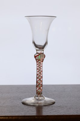Lot 289 - A colour twist wine glass