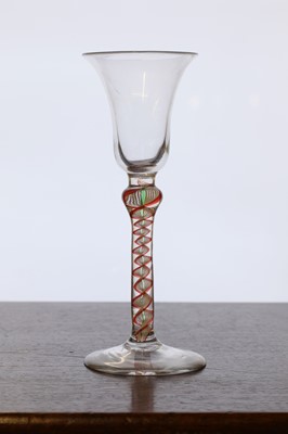 Lot 289 - A colour twist wine glass