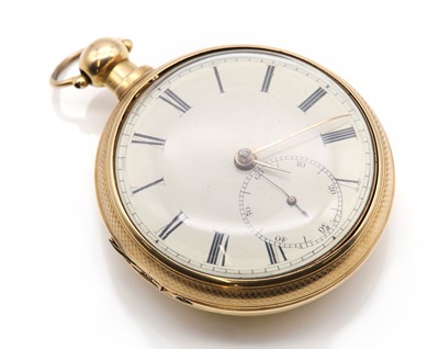 Lot 550 - An 18ct gold pair cased key wind open faced pocket watch, by Mitchell Russell, Glasgow
