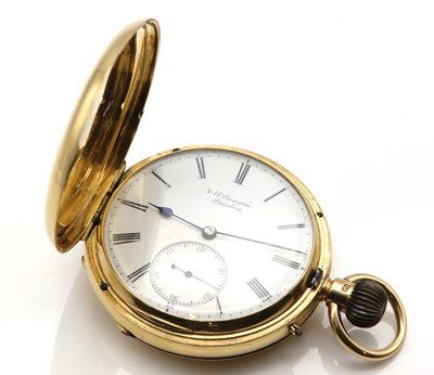 Lot 549 - An 18ct gold hunter pocket watch, by J.W. Benson, London