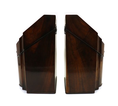 Lot 173 - A pair of George III mahogany knife boxes