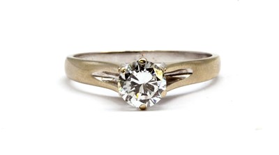 Lot 107 - An 18ct white gold single stone diamond ring