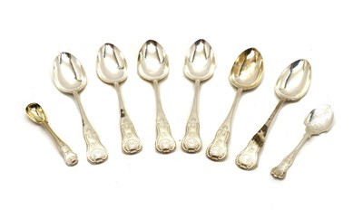 Lot 18 - A set of six William IV Scottish silver King's pattern tablespoons