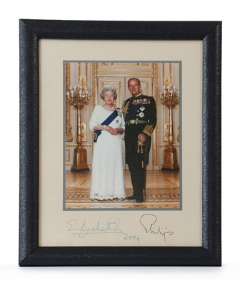 Lot 270A - A signed photograph of HM Queen Elizabeth II and HRH Prince Philip, The Duke of Edinburgh