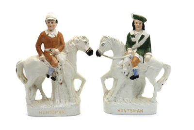 Lot 43 - A pair of Staffordshire flatback figures