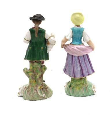 Lot 99 - A pair of Derby porcelain figures
