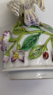 Lot 32 - A Staffordshire porcelain potpourri vase and cover