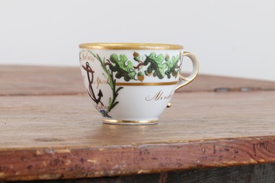Lot 371 - An important Paris porcelain cup and saucer from Nelson's 'Baltic Service'