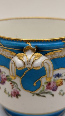 Lot 59 - A pair of Sèvres bleu celeste porcelain coolers or seau a verre