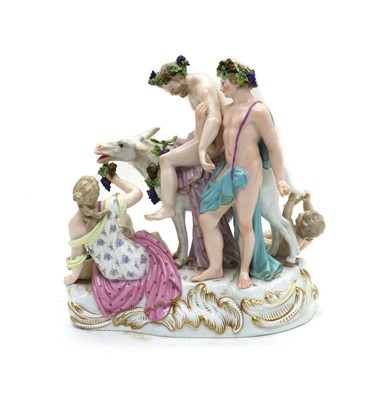 Lot 57 - A Meissen porcelain figure group