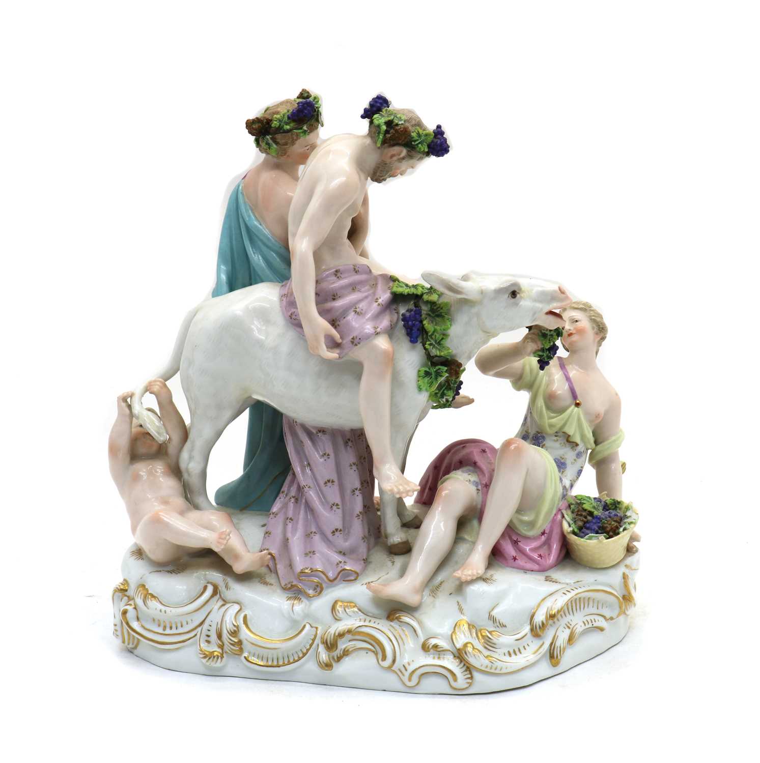 Lot 57 - A Meissen porcelain figure group