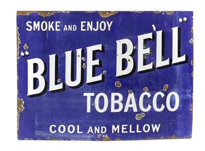 Lot 349 - A Blue Bell Tobacco enamelled advertisement sign