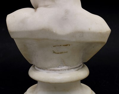Lot 144 - A carrara marble bust of a cherub