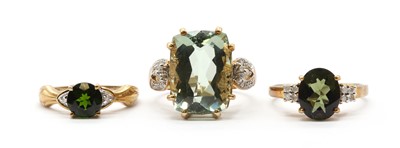 Lot 248 - Three 9ct gold rings