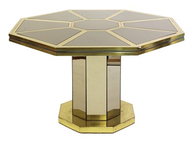Lot 482 - An Italian chrome, brass and mirrored centre table