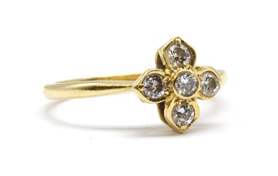 Lot 97 - An 18ct gold diamond floral cluster ring