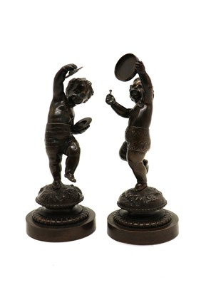 Lot 144 - A pair of bronze figures