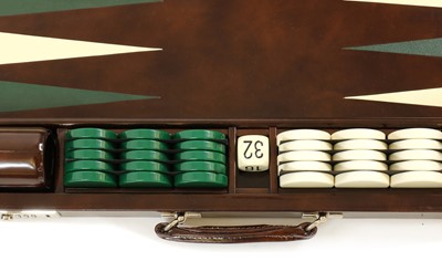 Lot 161 - A cased Dunhill backgammon set
