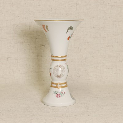 Lot 67 - A Chinese famille rose gu vase