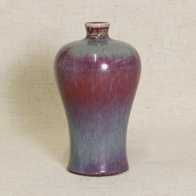 Lot 38 - A Chinese flambé-glazed meiping vase