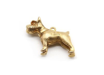 Lot 81 - A 9ct gold dog charm