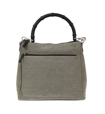 Lot 359 - A Gucci black and grey canvas bag